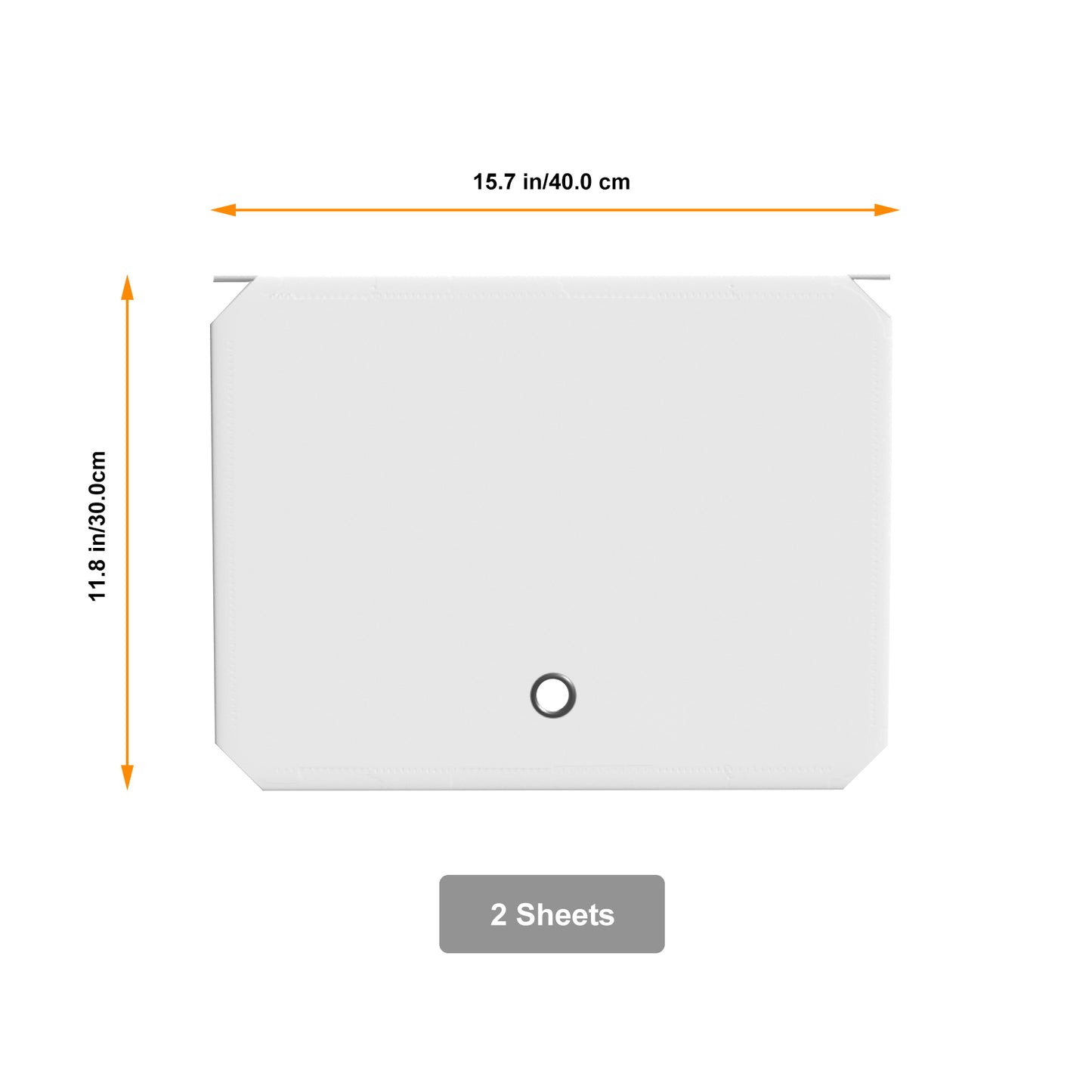 2 White Plastic Sheets 11.8" * 15.7"