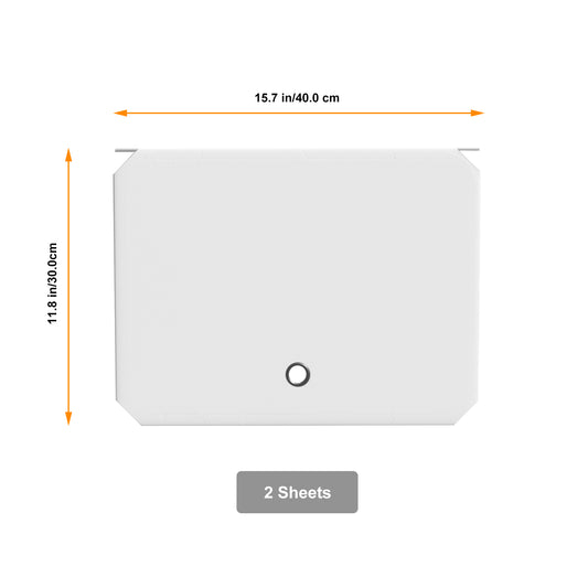 2 White Plastic Sheets 11.8" * 15.7"