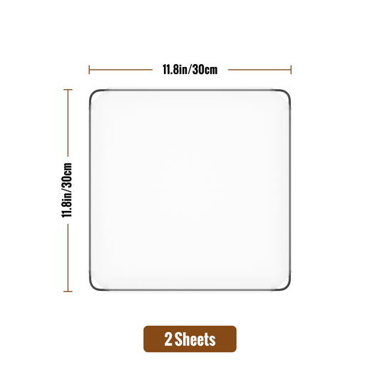 30*30 Transparent White Plastic Sheets(2 pcs)