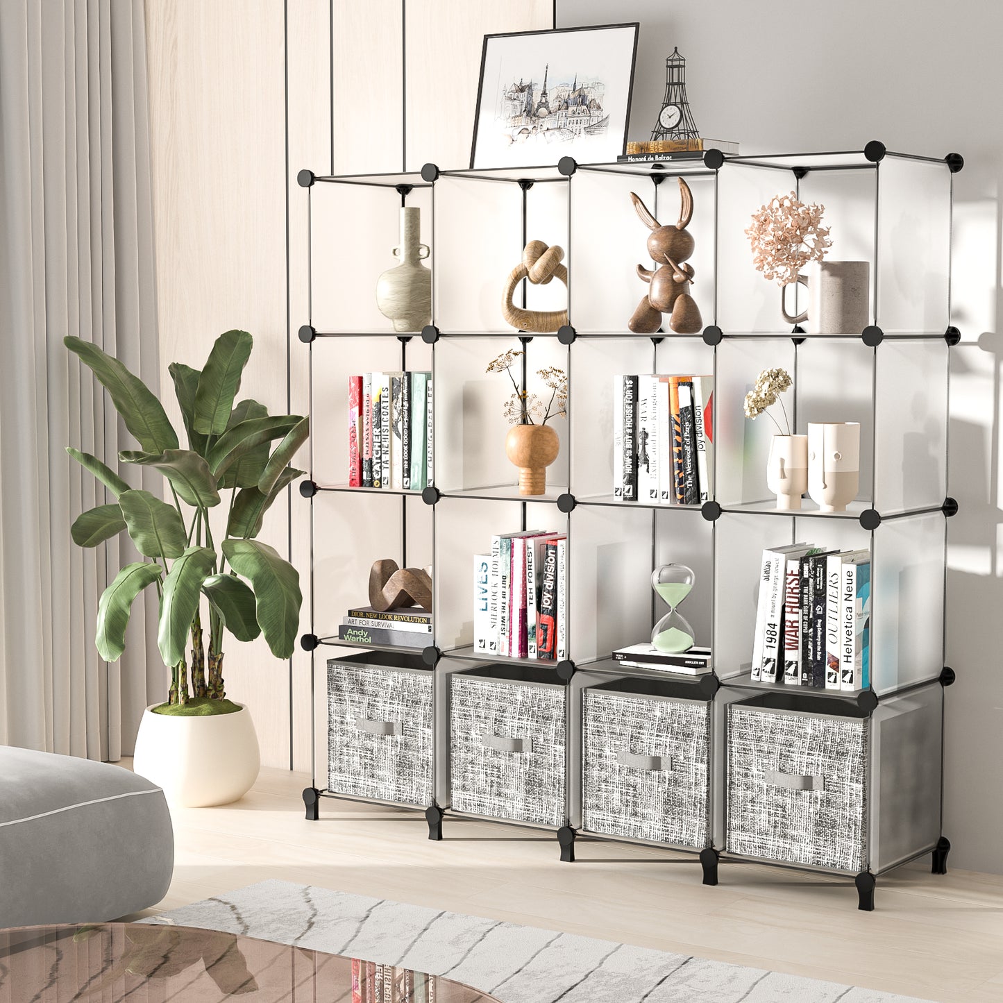 30*30 Transparent White Plastic Sheets(2 pcs)