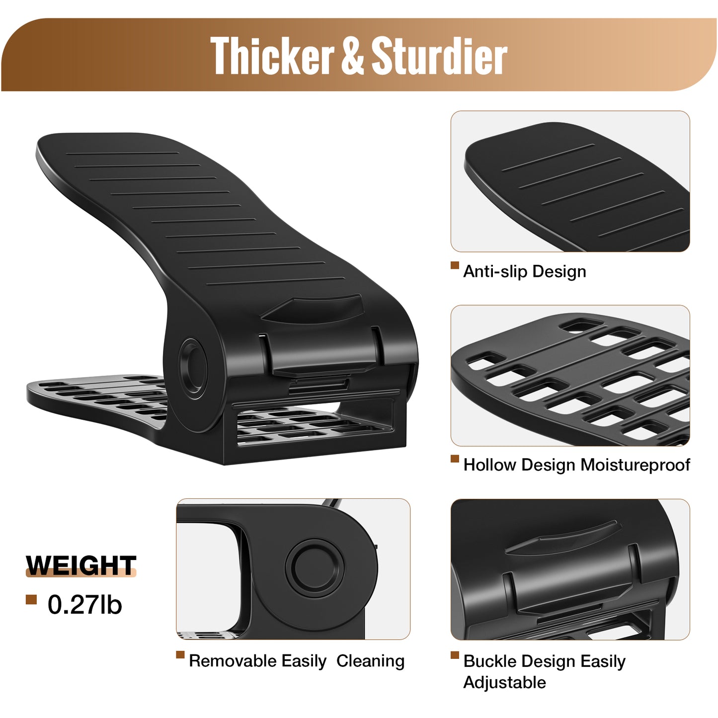 Neprock Shoe organizer for closet,16 pack thickned shoe stacker storage space saver, Double Deck Shoe Rack Holder for Closet Organization(Black)