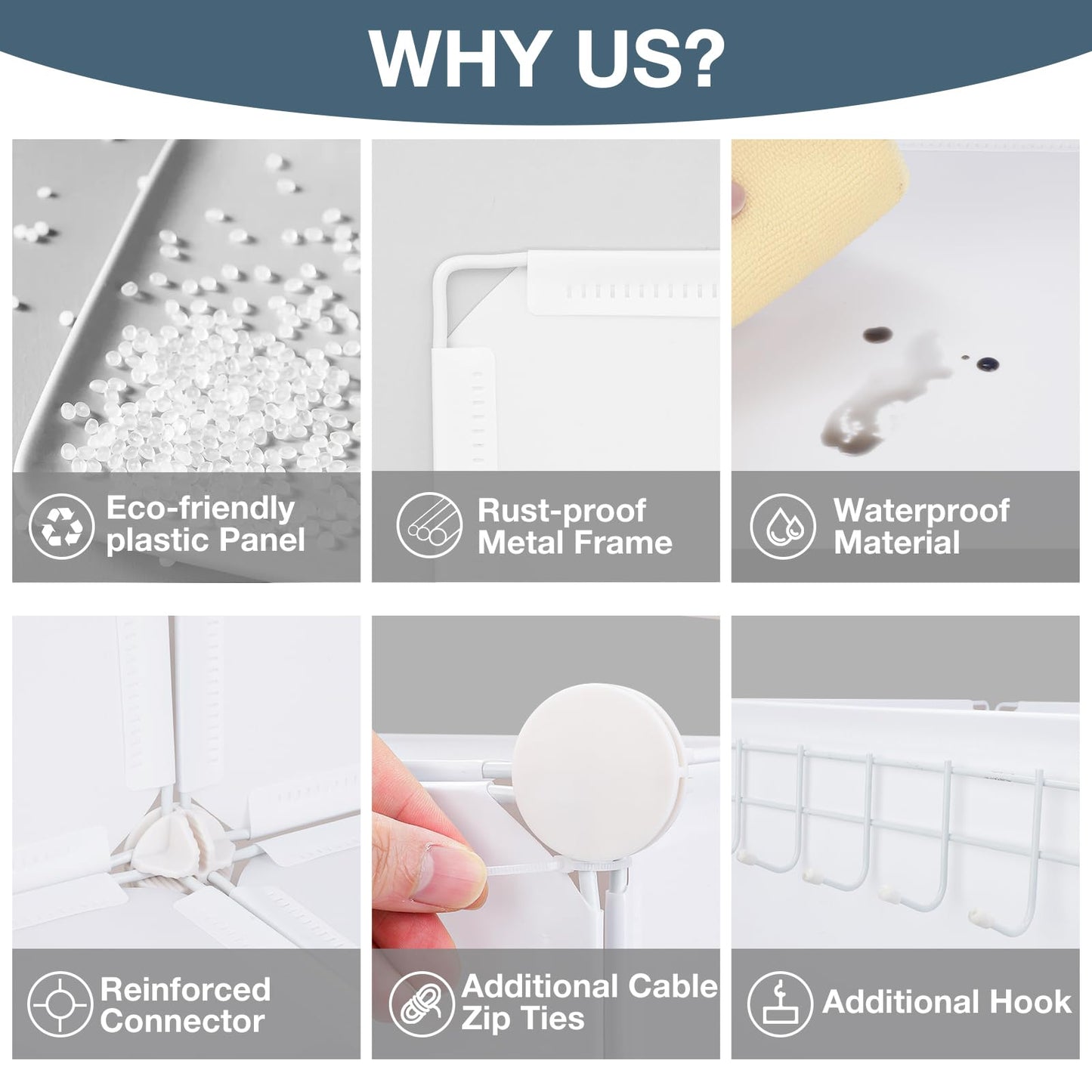 Closet Organizer, 6 Cube Storage Organizer, DIY Closet Shelves,Clothing Storage Organizer for Kids Bedroom Bathroom Office(6 Cubes)(White)