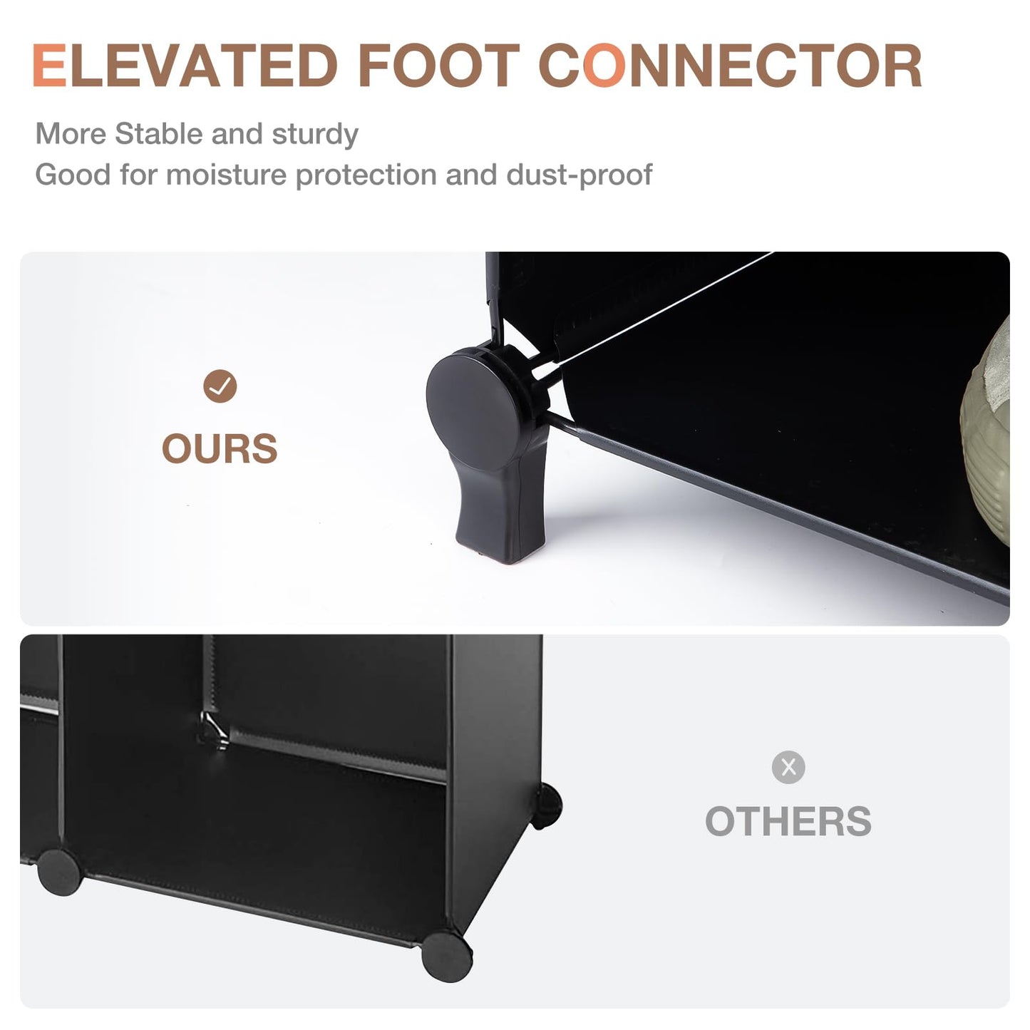 Neprock Closet Organizer, 9 Cube Closet Organizers and Storage,DIY Stackable Clothes Organizer Shelving,Cube Storage Organizer,Book shlef,Yarn Storage(9 Cubes)(Black)