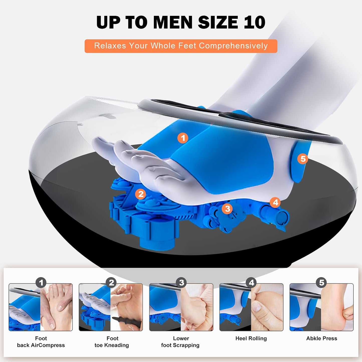 Foot Massager Machine with Heat, Shiatsu Foot Massage with deep Kneading, Foot Massager Plantar Fasciitis for Neuropathy and Foot Pain Relief, Best mothers day gifts for mom