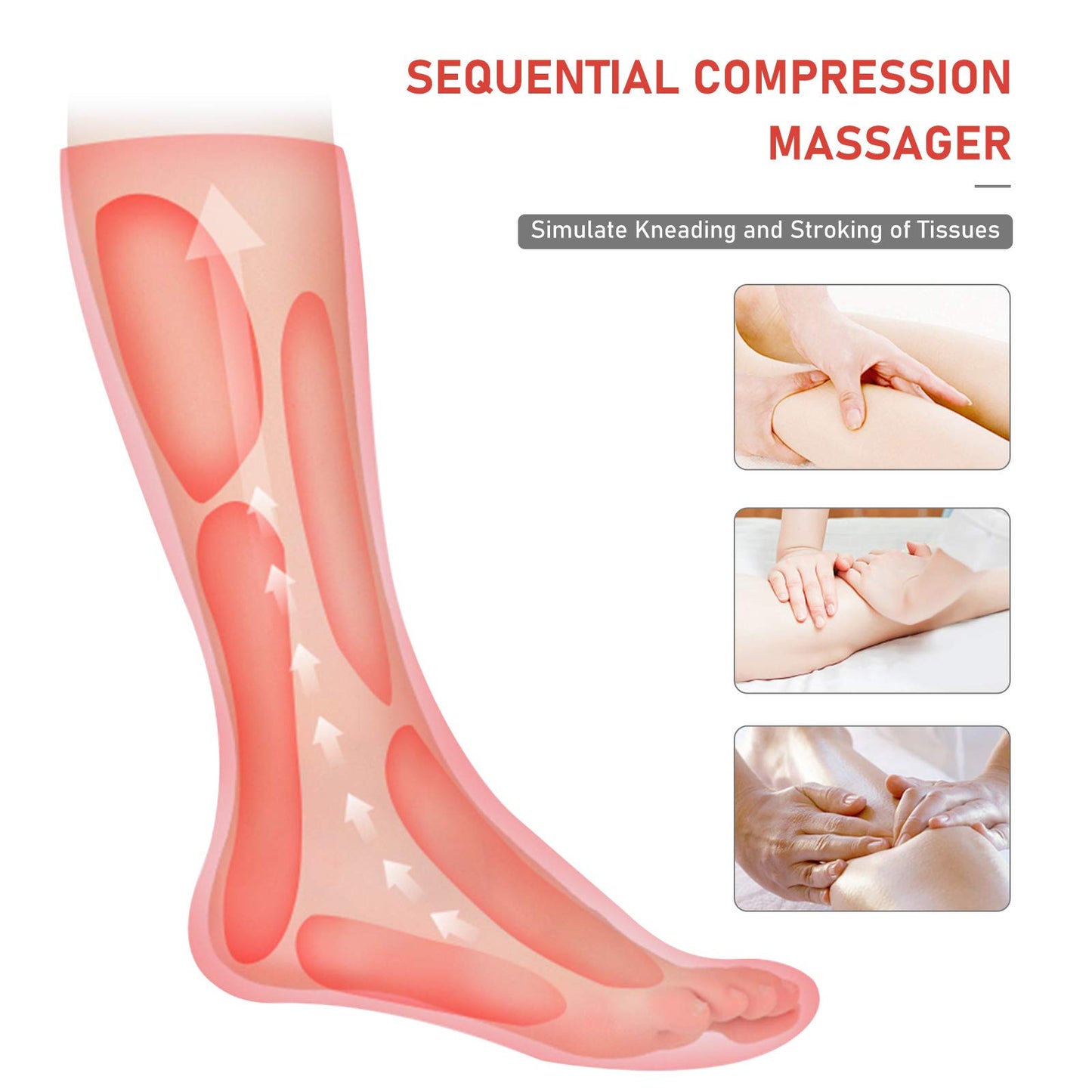 Leg Massager with Heat and Compression for Circulation,Air Foot and Calf Massager for Edema Relief, Foot Pain Relief Relief and Varicose Veins, Fathers Day Gifts from Daughter
