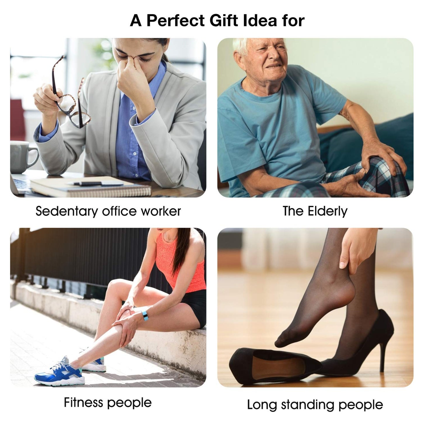 Leg massager compression, Rechargable Air Slabway Foot Massager machine for Circulation and Restless Legs Syndrome Relief, Best Mothers Day Gifts from Daughter