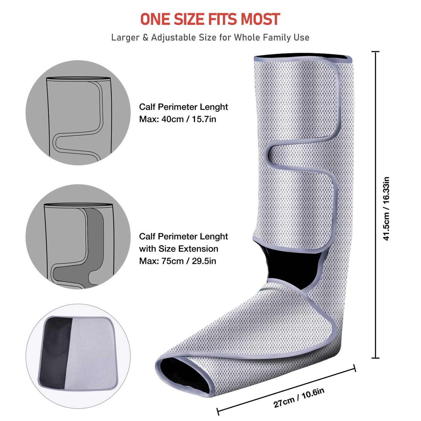 Leg Massager with Heat and Compression for Circulation,Air Foot and Calf Massager for Edema Relief, Foot Pain Relief Relief and Varicose Veins, Fathers Day Gifts from Daughter