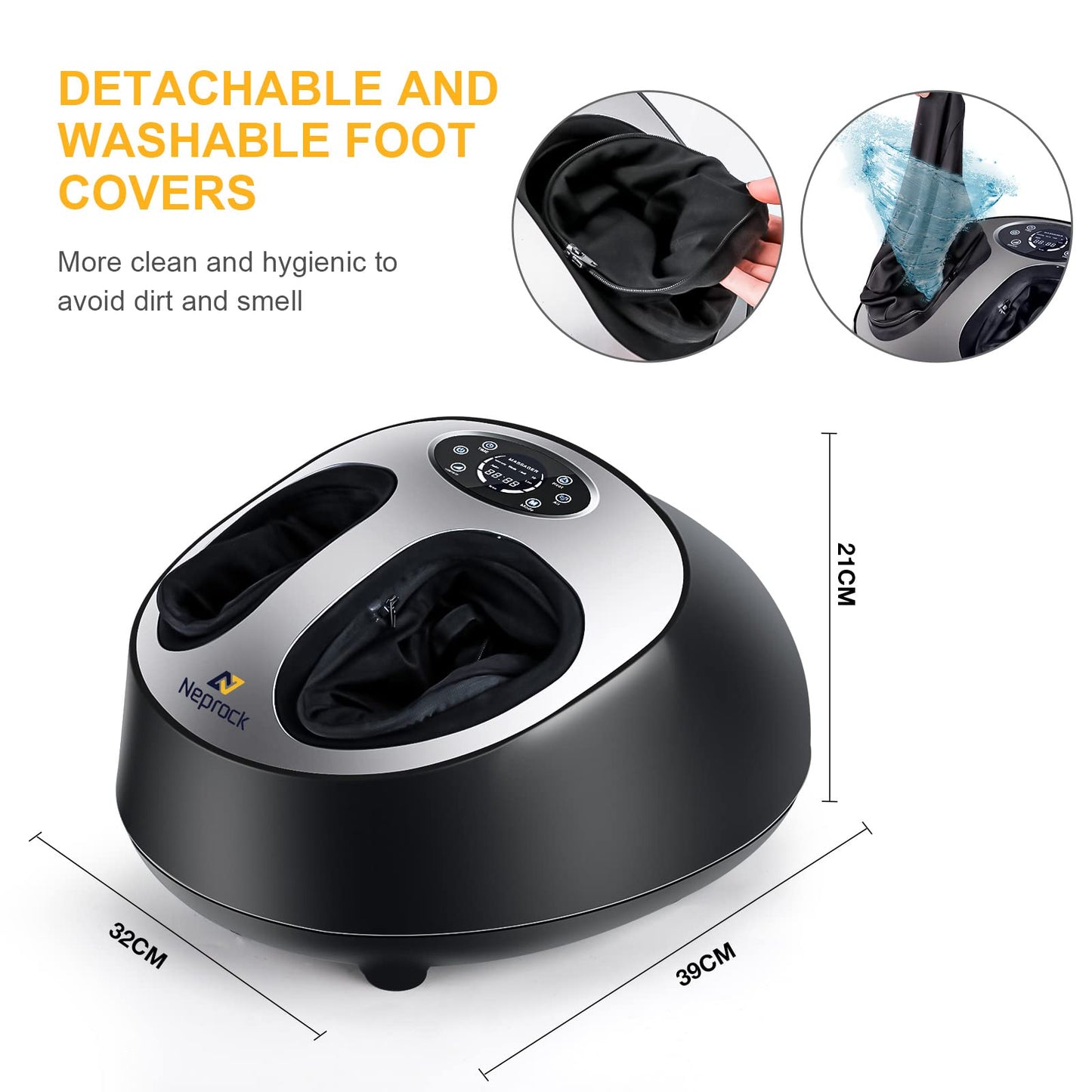 Foot Massager Machine with Heat for Plantar Fasciitis and Foot Pain Relief, Shiatsu Slabway Feet Massager for Neuropathy Pain and Circulation, Best Mothers Day Gifts for Mom