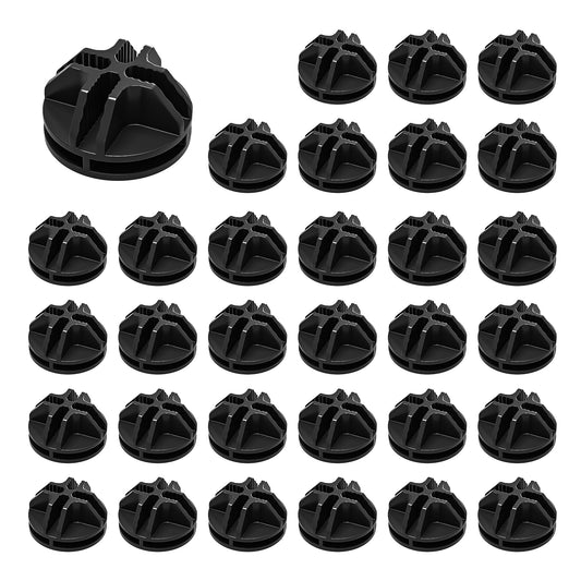 Cube Connector, 32 Pcs Plastic storage cube conectoers wire cube organizer connectors ABS cube storage connectors for Modular Closet Storage Organizer and Wire Shelf (Black,32 Pieces)