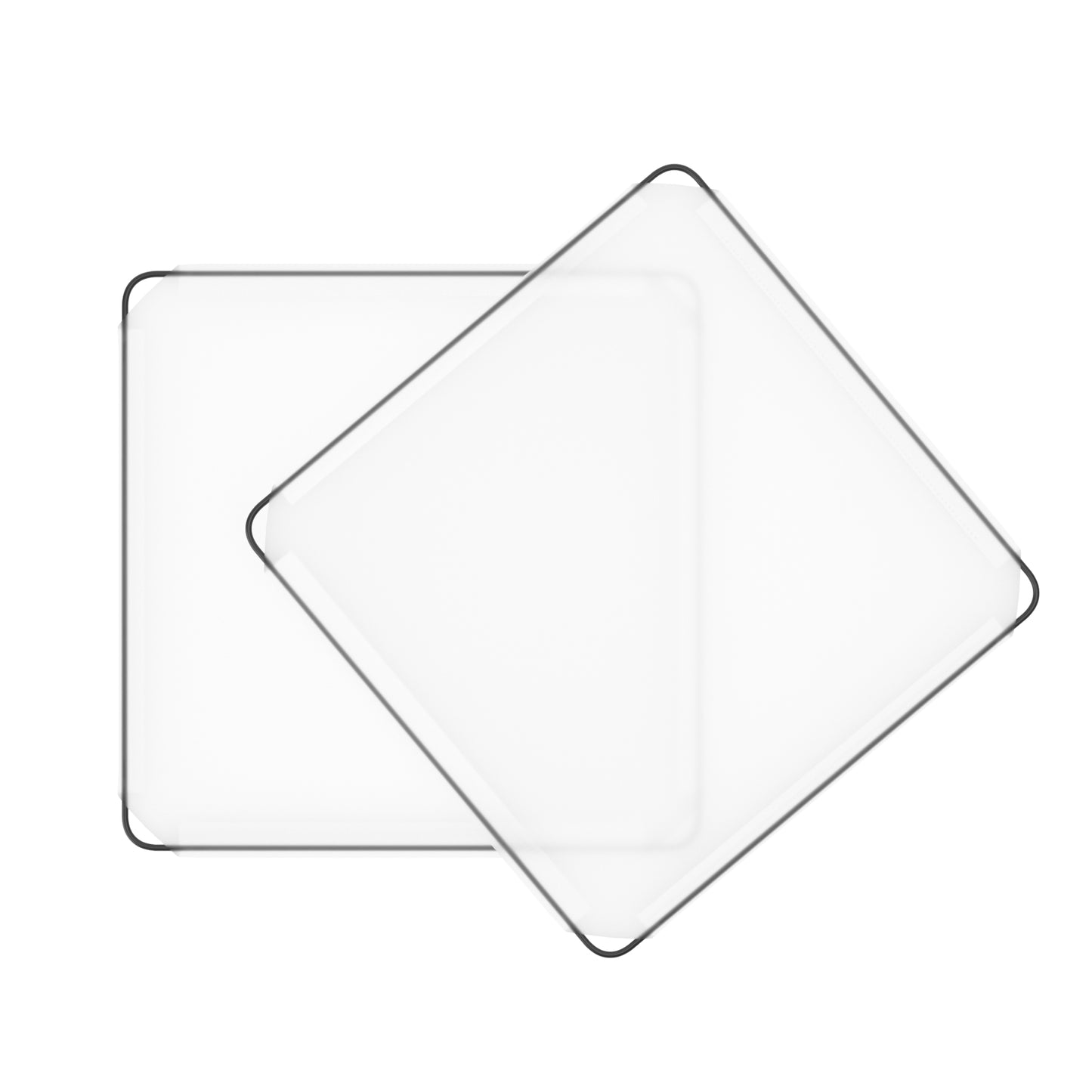 30*30 Transparent White Plastic Sheets（2 pcs）