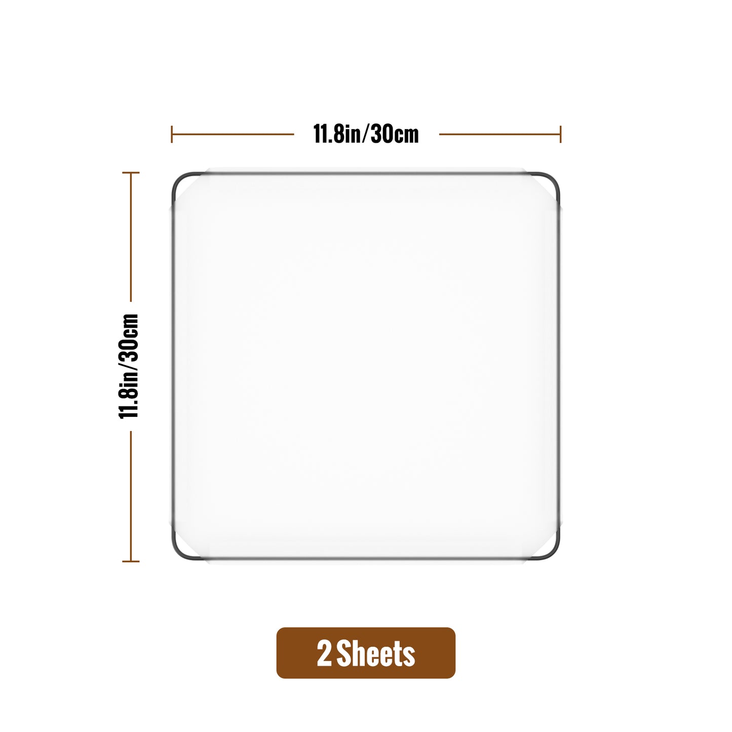 30*30 Transparent White Plastic Sheets（2 pcs）